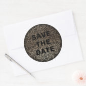 gegaufreerd | Formele elegante Winter Black Gold F Ronde Sticker (Envelop)