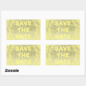 gegaufreerd | Fun Yellow Summer Silver Gold Foil Rechthoekige Sticker (Vel)