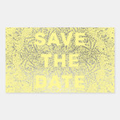 gegaufreerd | Fun Yellow Summer Silver Gold Foil Rechthoekige Sticker (Voorkant)