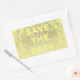 gegaufreerd | Fun Yellow Summer Silver Gold Foil Rechthoekige Sticker