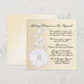  gegaufreerde posy met parelmetalen champagne kaart (Voorkant / Achterkant)