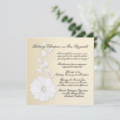  gegaufreerde posy met parelmetalen champagne kaart (Staand voorkant)