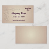 gegaufreerde Rozen en vogel Visitekaartje (Voorkant / Achterkant)