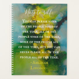 Gegelueerde groene inkten planner