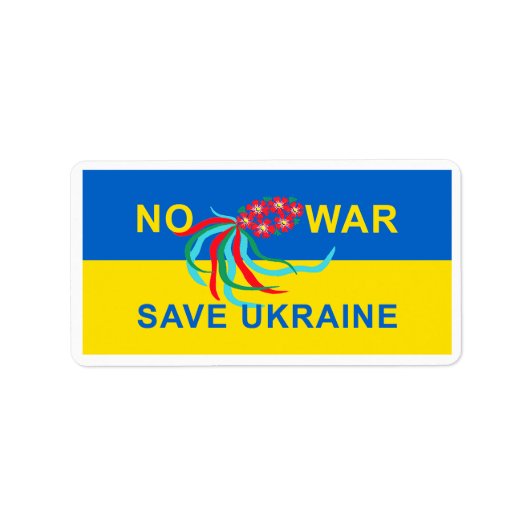 Gegen den Krieg in der Ukraine Etiket (Voorkant)