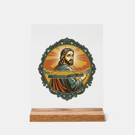 Gegeneerde Jezus Vallend Plat Oppervlak Openbare K Acryl Bord (Voorkant)