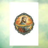 Gegeneerde Jezus Vallend Plat Oppervlak Openbare K Raamsticker (Vel 3)