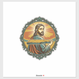 Gegeneerde Jezus Vallend Plat Oppervlak Openbare K Sticker