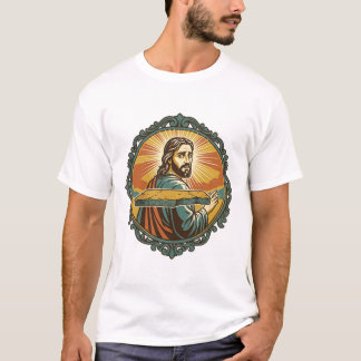 Gegeneerde Jezus Vallend Vlakke Ondergrond Openbar T-shirt