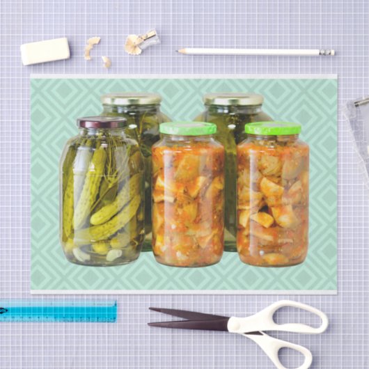 Gegenereerde groenten in potten tissuepapier (Craft)