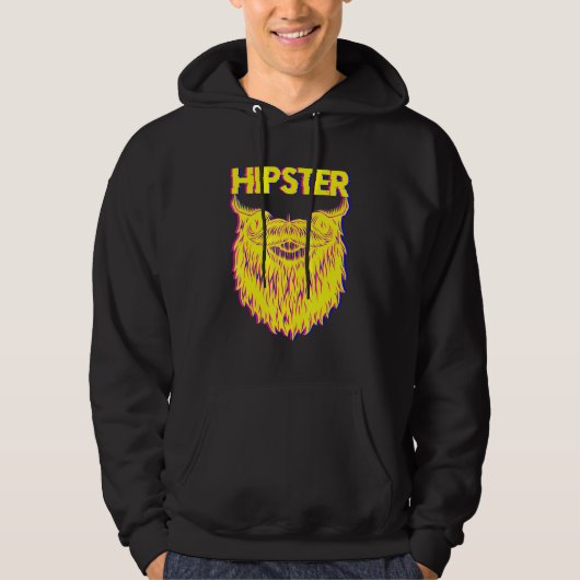Gegenereerde hipster Pineapple Freethinker New age Hoodie (Voorkant)