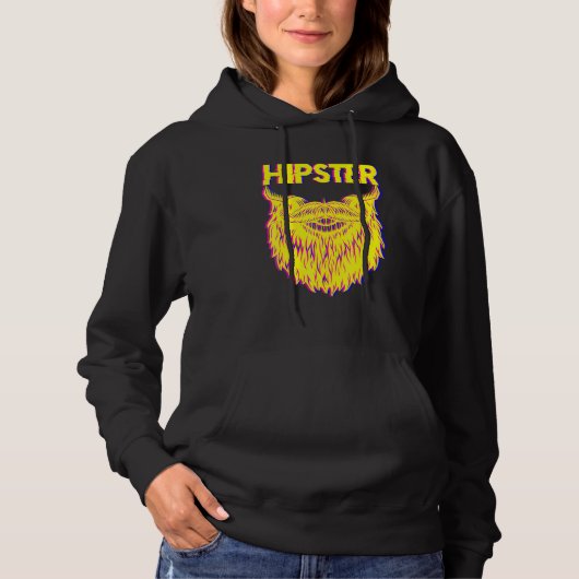 Gegenereerde hipster Pineapple Freethinker New age Hoodie (Voorkant)
