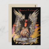 Gegenereerde wijnbouw briefkaart (Voorkant / Achterkant)