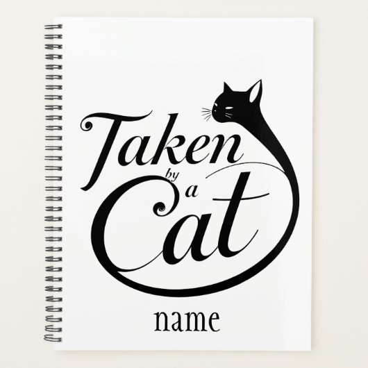 Gegenomen door een kat, minimale kattenliefhebber planner (Voorkant)