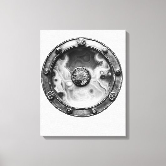 Gegeten met een medaillon die de Laatste afschilde Canvas Afdruk (Voorkant)