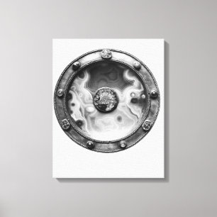 Gegeten met een medaillon die de Laatste afschilde Canvas Afdruk