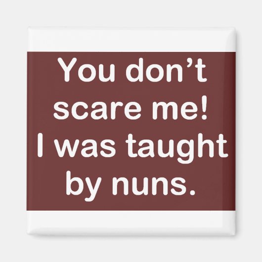 Gegeven door nonnen in donkerrood magneet (Voorkant)