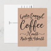 Gegeven genoeg koffie-Briefkaarten Briefkaart (Voorkant / Achterkant)
