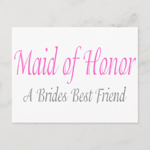 Gegeven van eer (een beste vriend van de Brides) Briefkaart