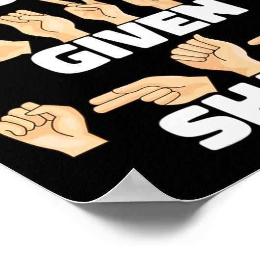 Gegeven vorm als Amerikaanse gebarentaal Poster (Hoek)