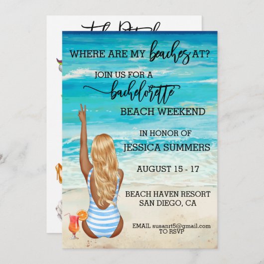 Gegevens batenanalyse Bachelorette Party Kaart (Voorkant / Achterkant)