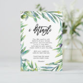 Gegevens betreffende de bruiloft Italië Florence Informatiekaartje (Staand voorkant)