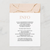 Gegevens betreffende het roze en goudmarmer/info-k informatiekaartje (Voorkant)