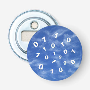 Gegevens cloud computing button flesopener