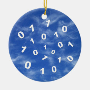 Gegevens cloud computing keramisch ornament