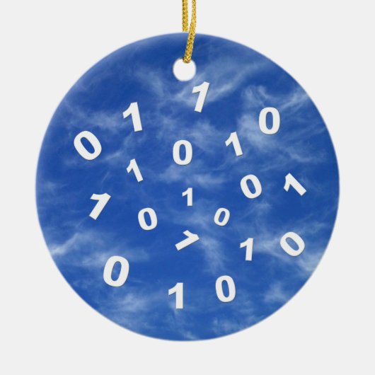 Gegevens cloud computing keramisch ornament (Voorkant)