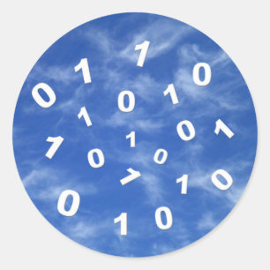 Gegevens cloud computing ronde sticker