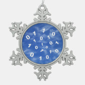 Gegevens cloud computing tin sneeuwvlok ornament (Voorkant)