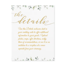 Gegevens Eucalyptus Greenery Border Gold Wedding