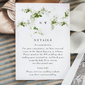 Gegevens Eucalyptus Wreath Monogram Weddenschap Informatiekaartje