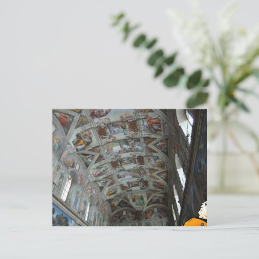 Gegevens in de Sistine Chapel Briefkaart (Staand voorkant)