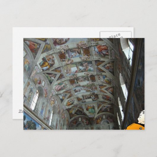 Gegevens in de Sistine Chapel Briefkaart (Voorkant / Achterkant)
