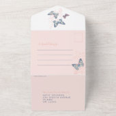 Gegevens over bindkoraalvlinders en maaltijd RSVP  All In One Uitnodiging (Buitenkant)