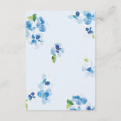 Gegevens over blauwe en fijne bloemen informatiekaartje (Achterkant)