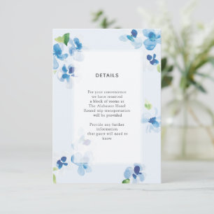 Gegevens over blauwe en fijne bloemen informatiekaartje