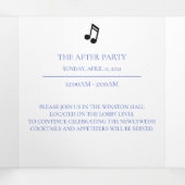 Gegevens over blauwe hydrangea Wedding Drieluik Aankondiging (Binnenkant midden)