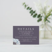 Gegevens over blauwe hydrangeas en marineverbindin informatiekaartje (Staand voorkant)