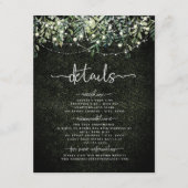 Gegevens over botanische bruiloft Greenery String  Informatiekaartje (Voorkant)