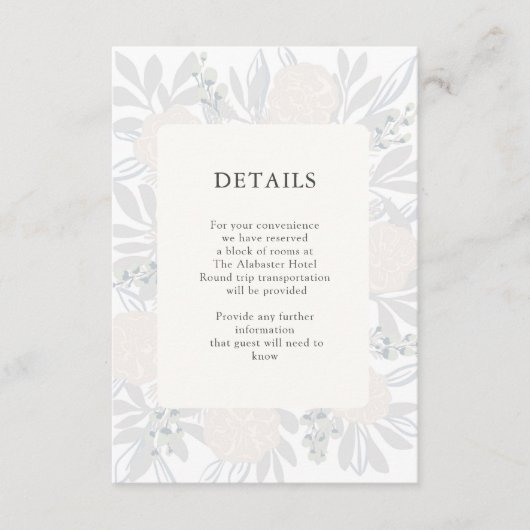 Gegevens over Cream-Rozen Informatiekaartje (Voorkant)