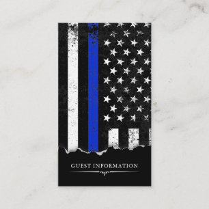 Gegevens over de Amerikaanse vlag van de politie Informatiekaartje