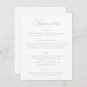 Gegevens over de blauwe bruiloft in Elegant Callig Kaart (Voorkant / Achterkant)