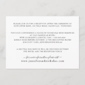 Gegevens over de bruiloft in Elegant White Floral Informatiekaartje (Achterkant)