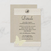 Gegevens over de bruiloft in het kader van het poo informatiekaartje (Voorkant / Achterkant)