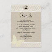 Gegevens over de bruiloft in het kader van het poo informatiekaartje (Voorkant)