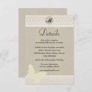 Gegevens over de bruiloft in het kader van het poo informatiekaartje