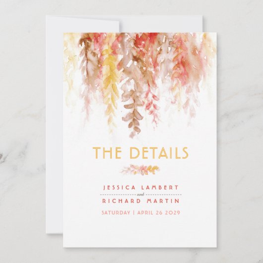 Gegevens over de bruiloft van herfsten (Voorkant)